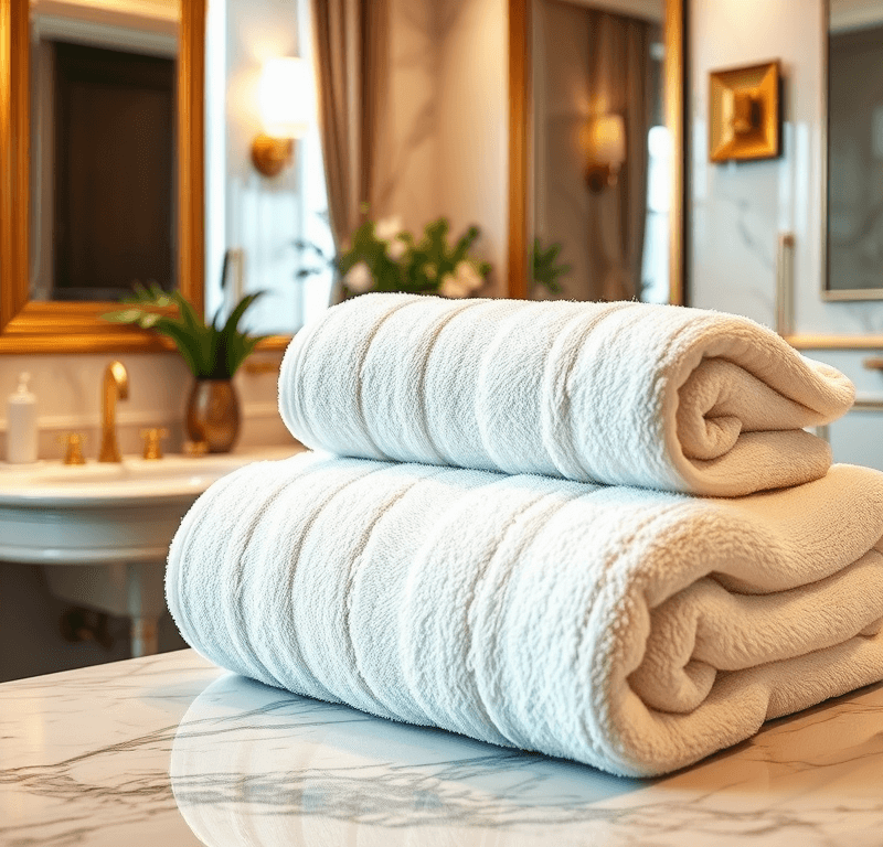 Serviettes de bain 550 g/m² Blanc Confort et praticité pour hôtelière