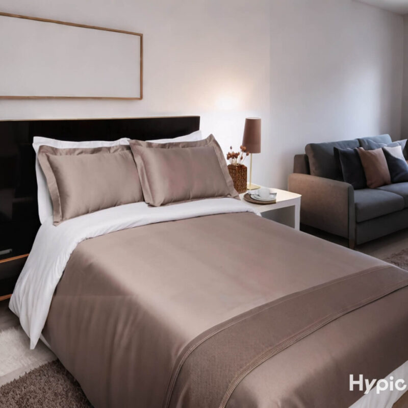 Parure de lit en Coton satine de 300 fils 7 pièces